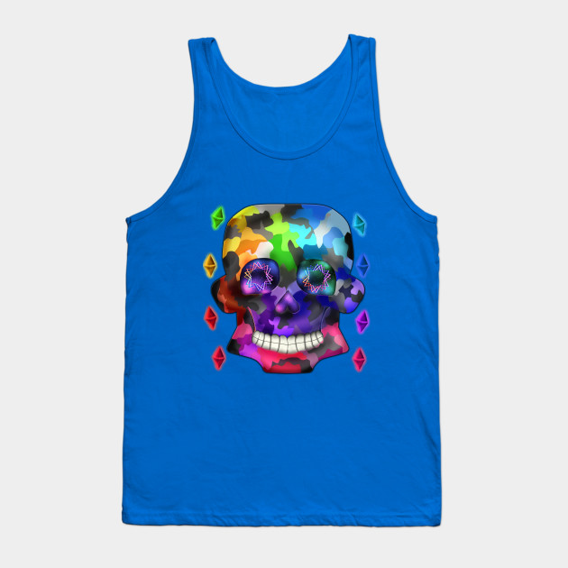 Rainbow Camouflage Skull